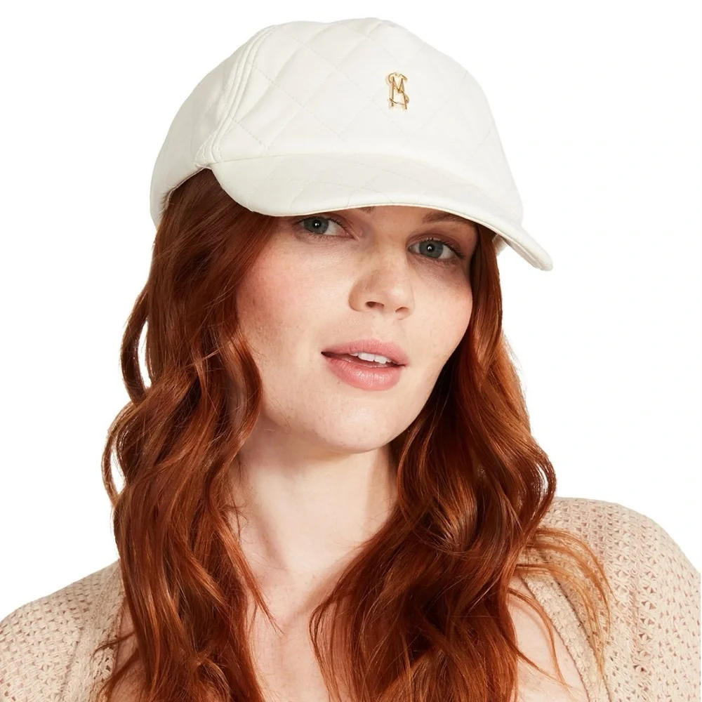Steve Madden Women Brita Quilted Faux Leather Cap